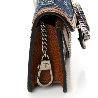 Gucci New Denim GG Monogram Dollar Calfskin Enamel Super Mini Dionysus Shoulder Bag Blue Tea Cuir Epilog Electric Blue 8 of 11