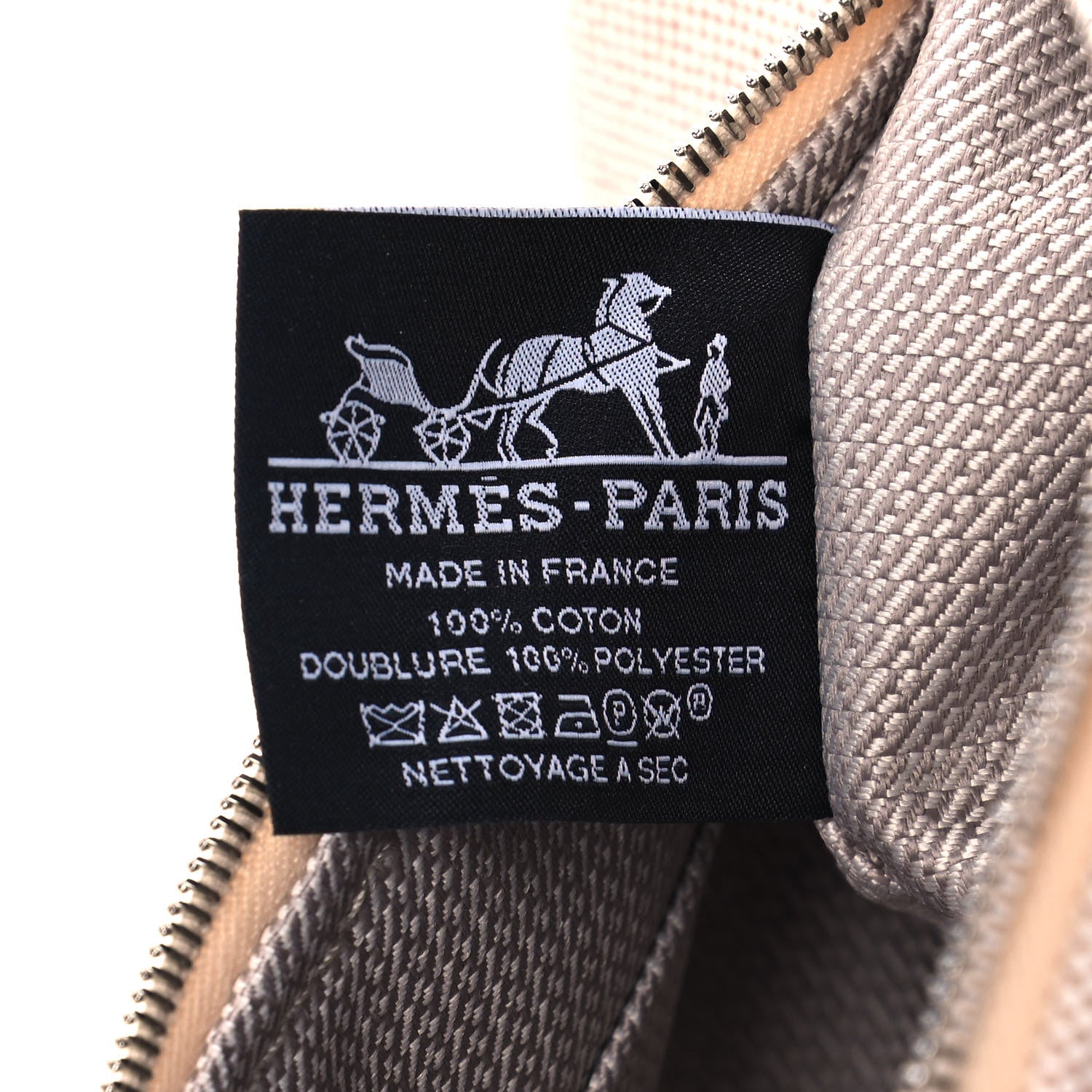 Hermes Canvas Small Bride-A-Brac Pouch Natural Orange 5 of 10