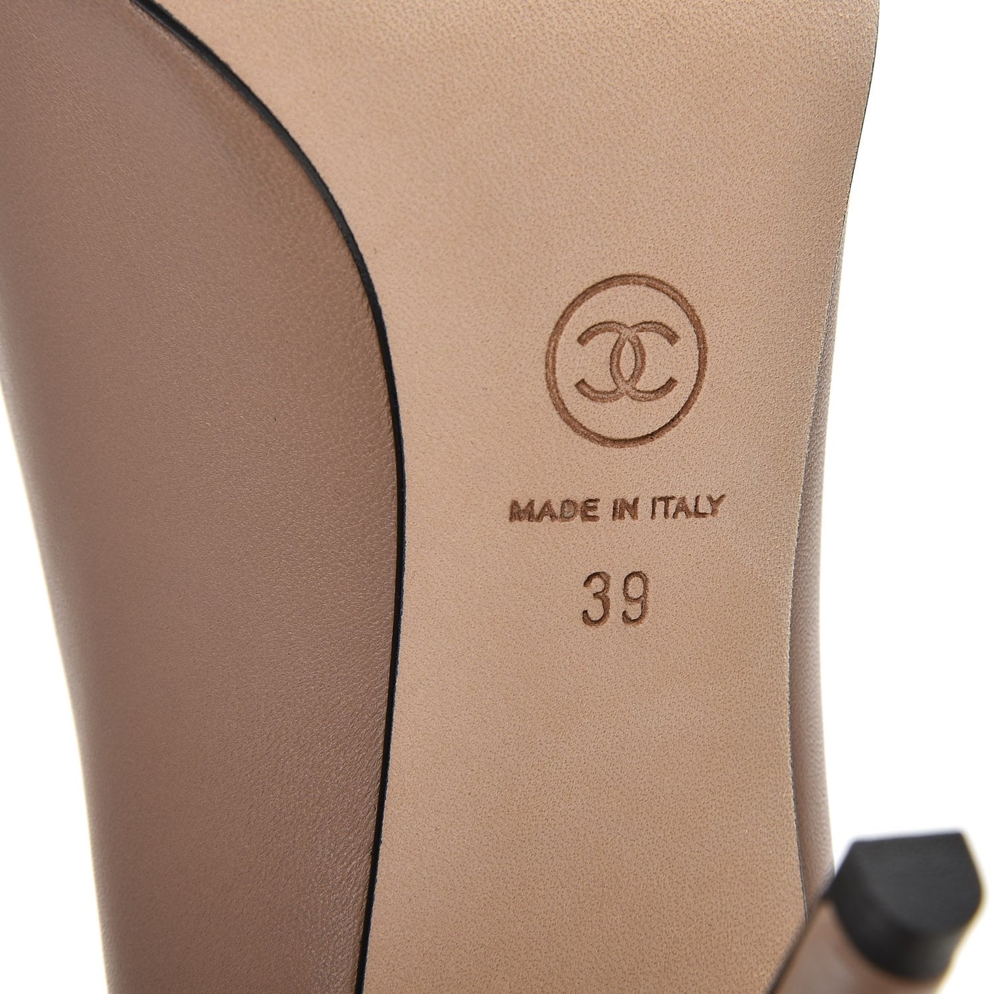 Lambskin Camellia CC Pumps 39 Light Pink Black