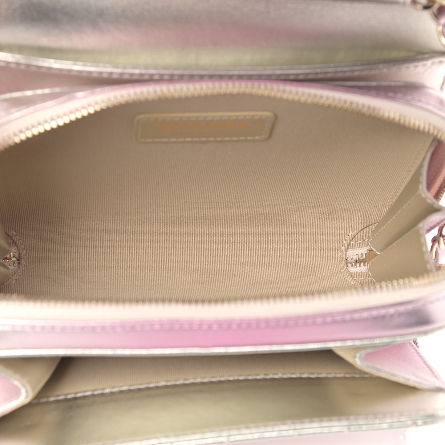 Metallic Lambskin Like A Wallet Flap Golden Pink