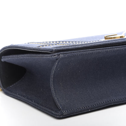 Christian Dior Denim Studded Medium Diorama Flap Bag Blue 5 of 9