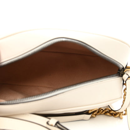 Gucci Calfskin Matelasse Small GG Marmont Chain Shoulder Bag White 5 of 10