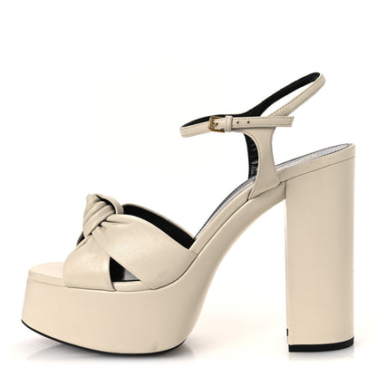 Saint Laurent Vendome Bianca 85 Platform Sandals 41 Pearl 1 of 13