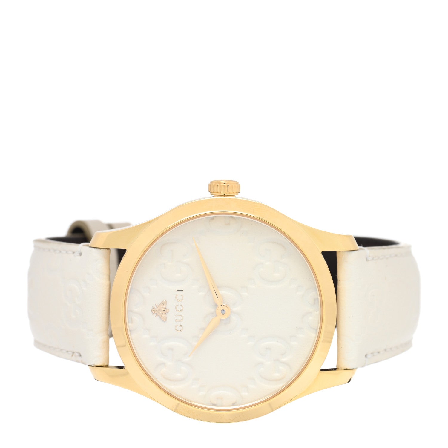 Gucci Stainless Steel Calfskin 38mm G-Timeless Quartz Watch White 2 of 5
