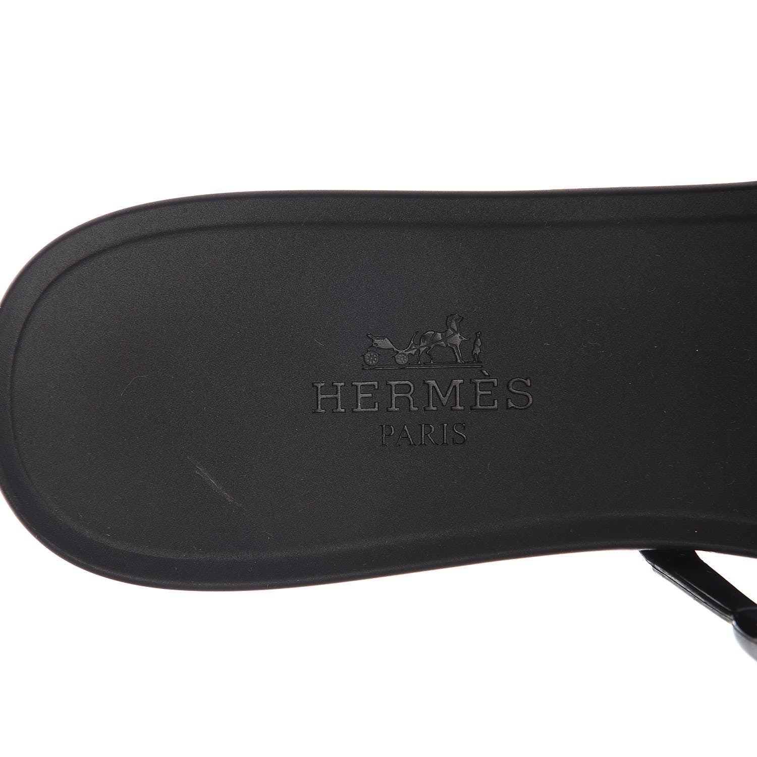 Hermes Rubber Chaine d'Ancre Rivage Sandals 36 Black 6 of 8