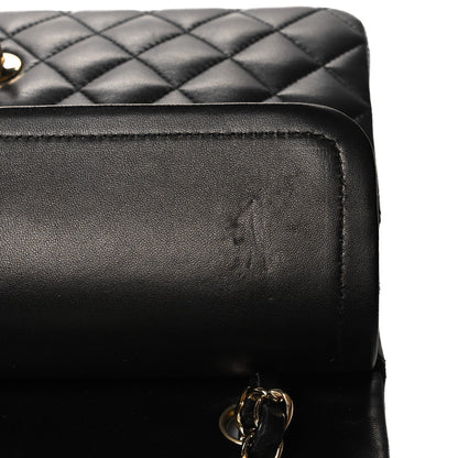 Chanel Lambskin Quilted Medium Double Flap Black 11 of 12