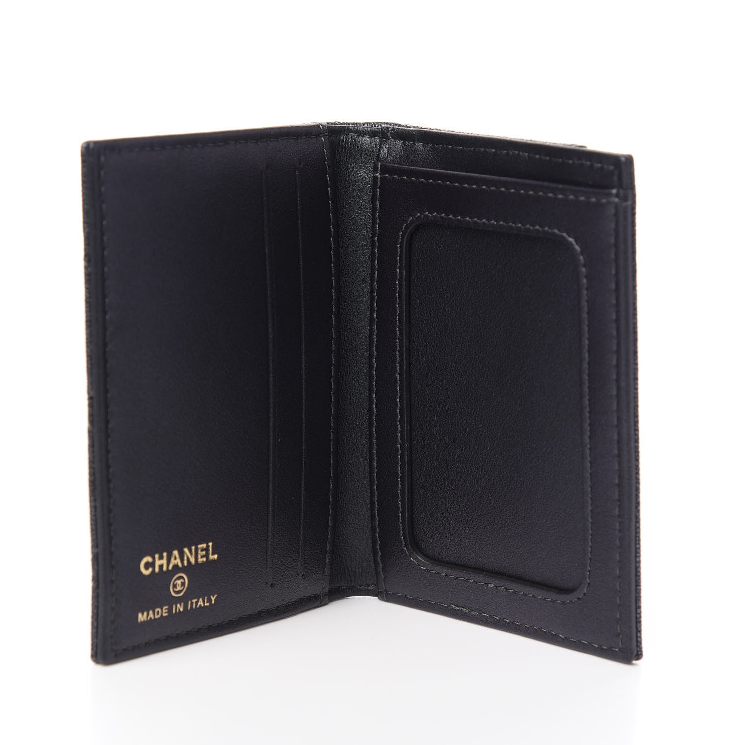 Chanel Iridescent Caviar Quilted Card Holder Wallet Black 4 of 7