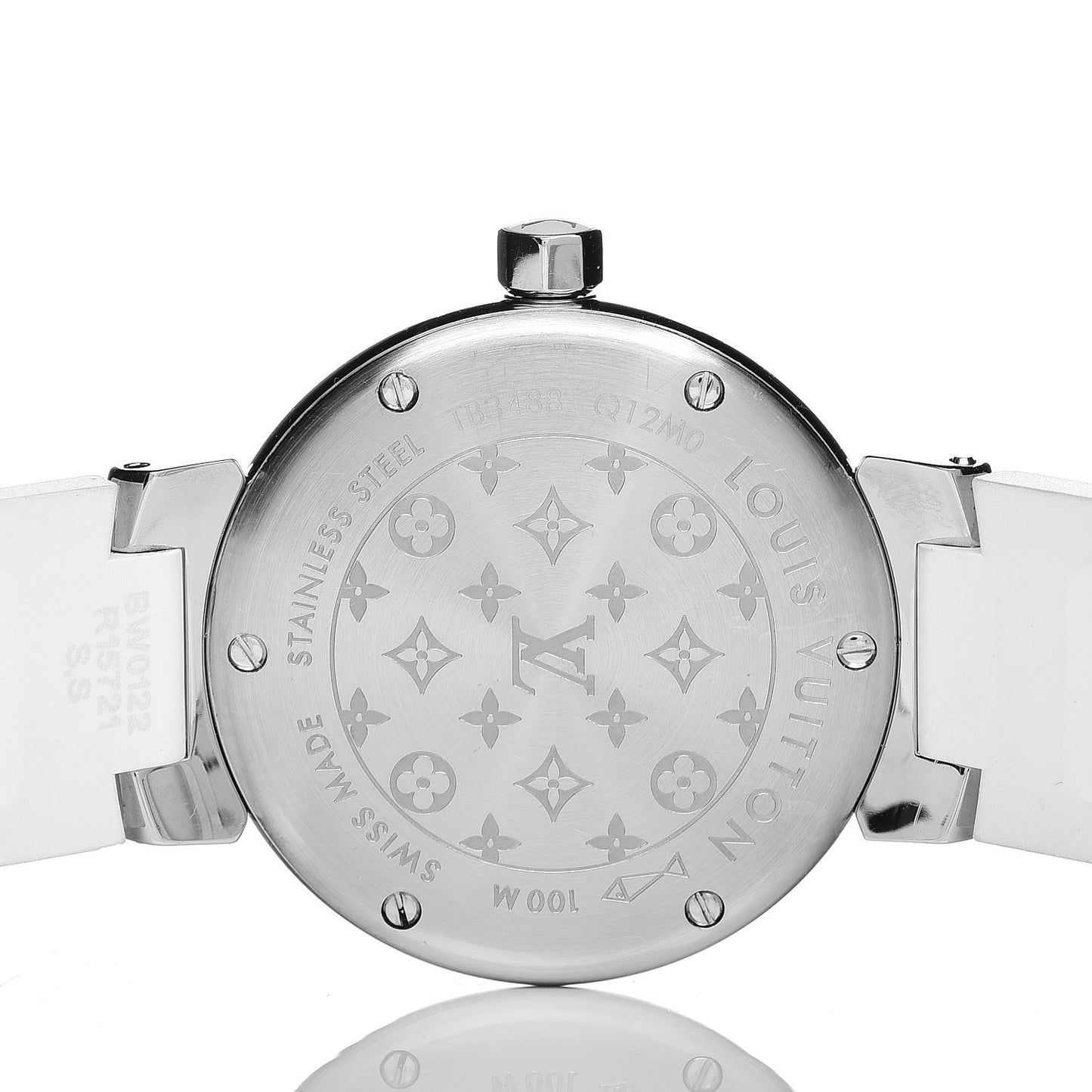 Stainless Steel Rubber Diamond Mother of Pearl 28mm Tambour Lovely Cup Quartz Watch