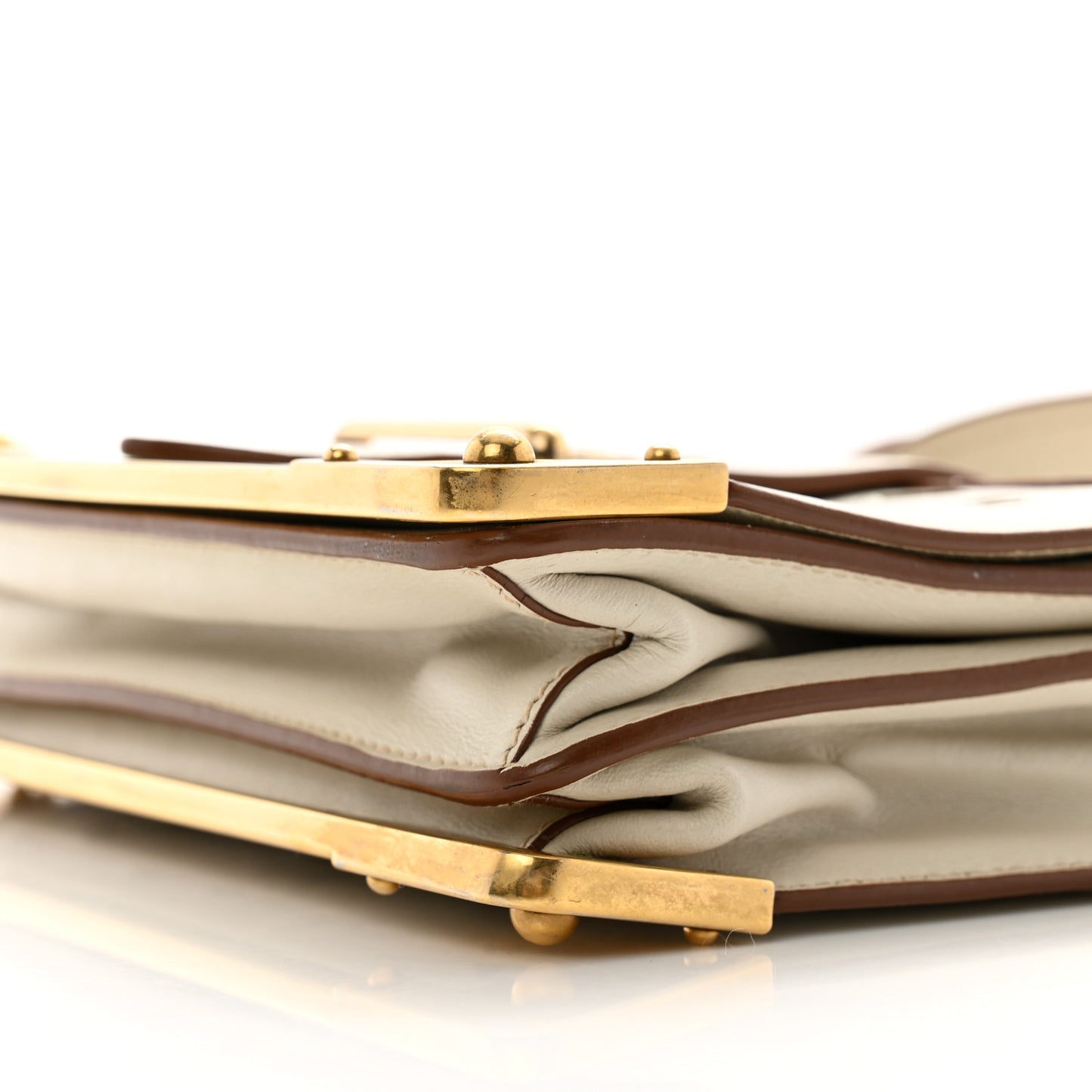 City Calf Saffiano Laser Cut Cahier Bag Talco