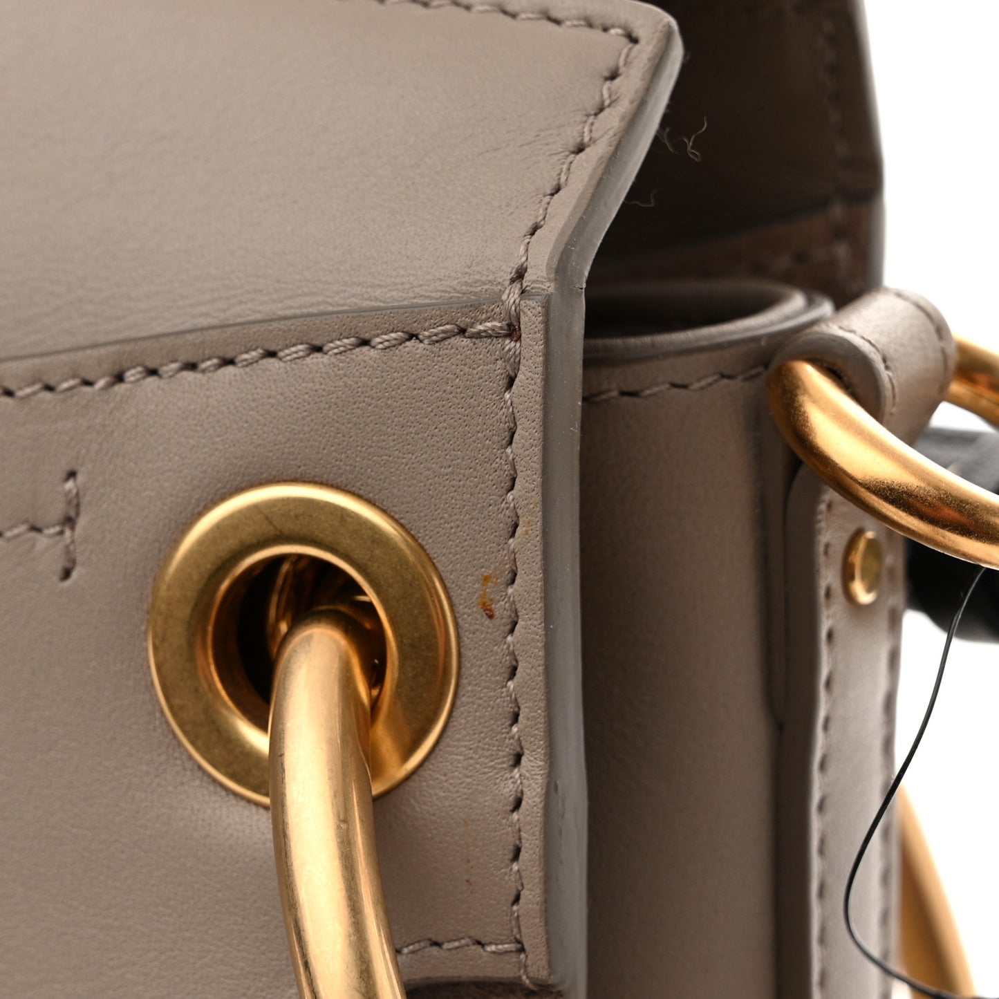 Calfskin Suede Small Roy Bag Motty Grey