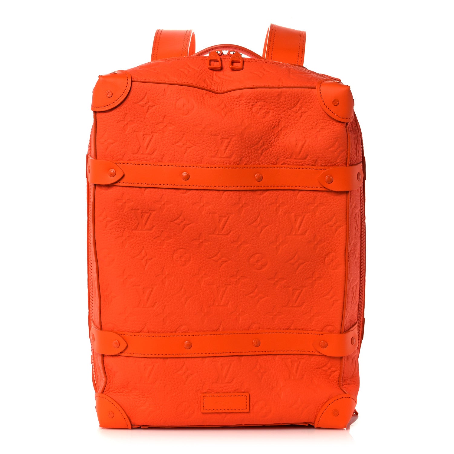 Louis Vuitton Taurillon Empreinte Soft Trunk Backpack PM Orange 1 of 11