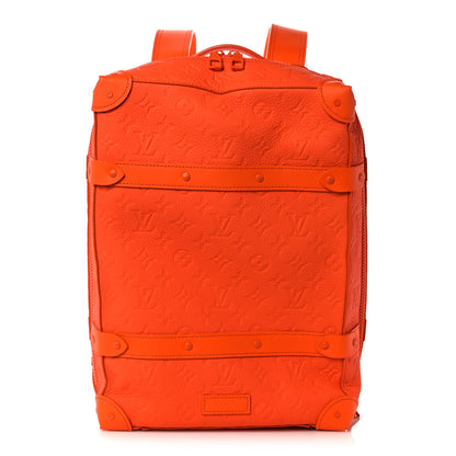 Louis Vuitton Taurillon Empreinte Soft Trunk Backpack PM Orange 1 of 11