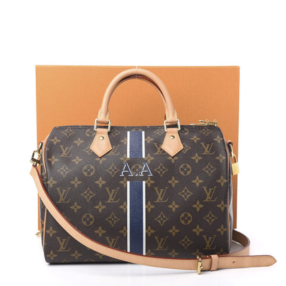 Louis Vuitton Monogram My LV Heritage Speedy Bandouliere 30 Blue Marine White 10 of 10