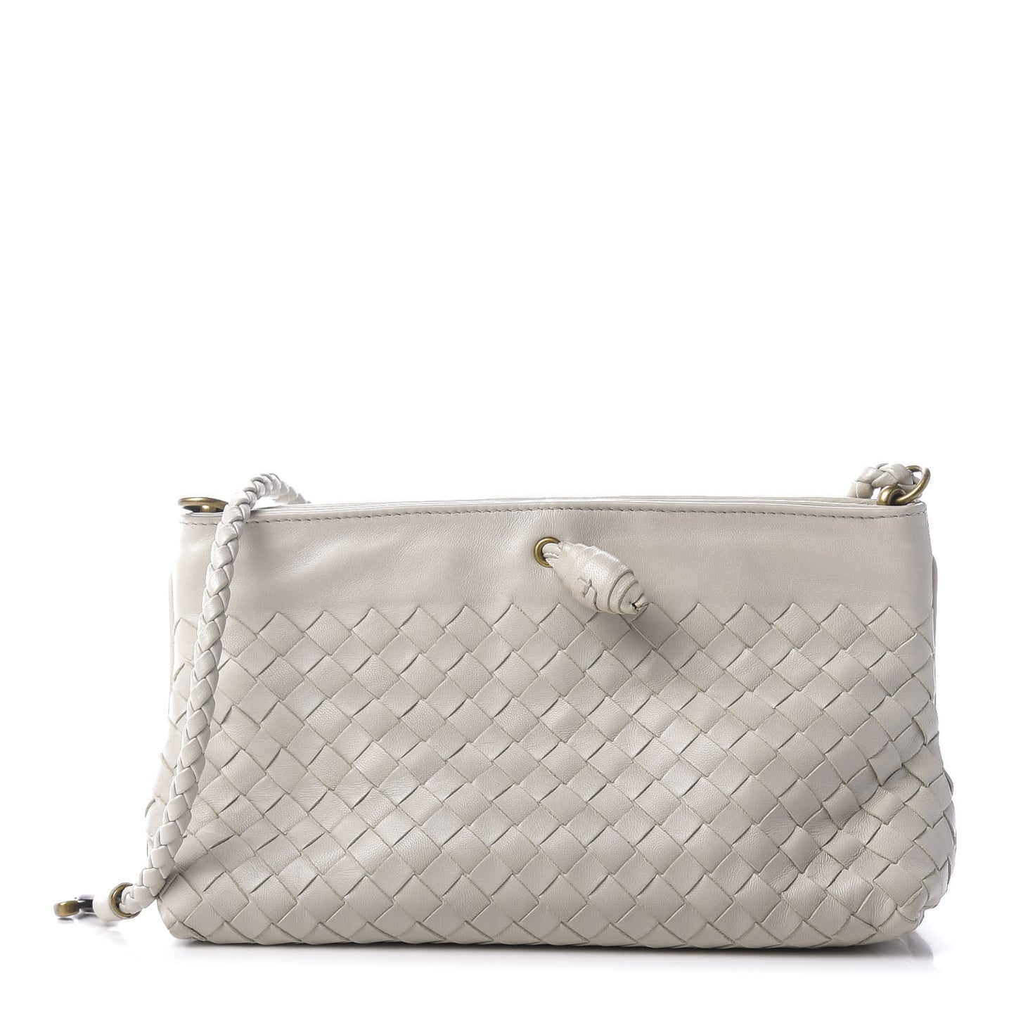 Nappa Intrecciato Mini Shoulder Bag Cream