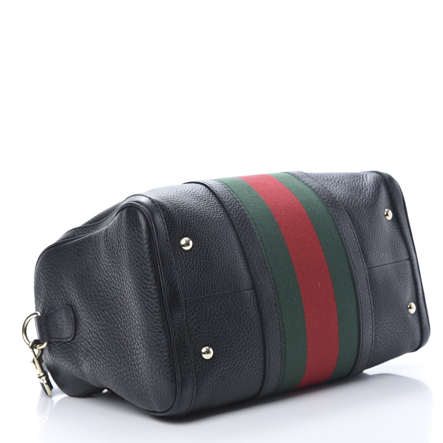 Calfskin Vintage Web Medium Boston Black