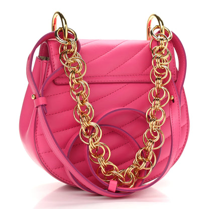 Chloe Calfskin Quilted Mini Drew Bijou Shoulder Bag Fuchsia Rose 2 of 10