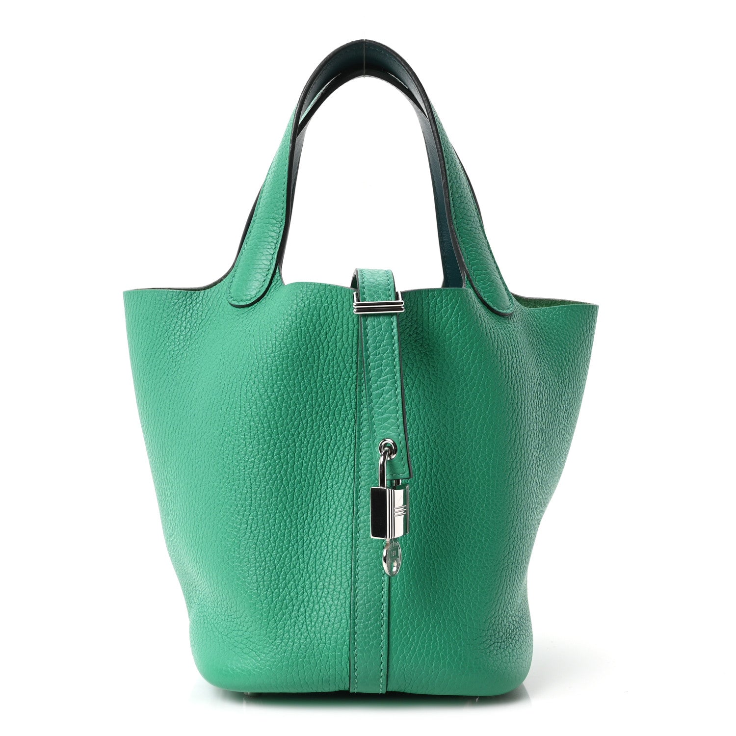 Hermes Taurillon Clemence Swift Eclat Picotin Lock 18 MM Menthe Vert Bosphore 1 of 10