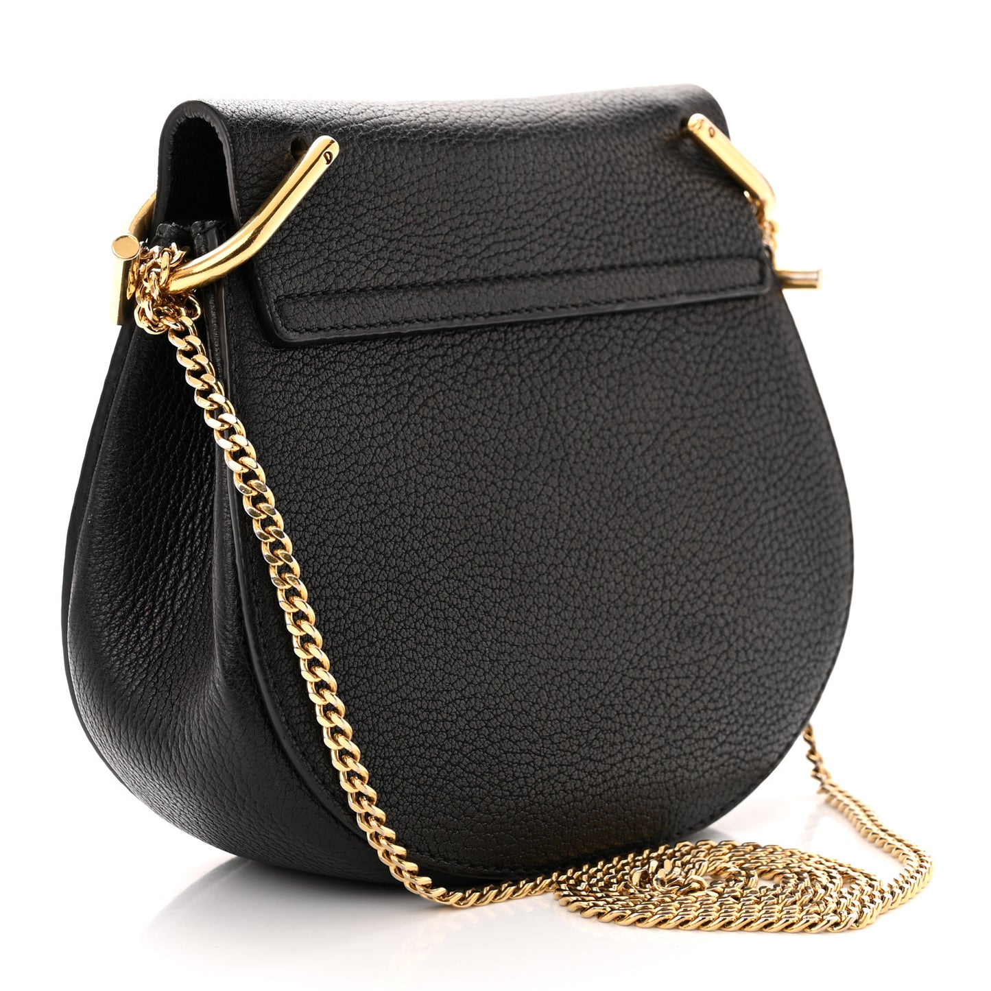 Grained Lambskin Nano Drew Shoulder Bag Black