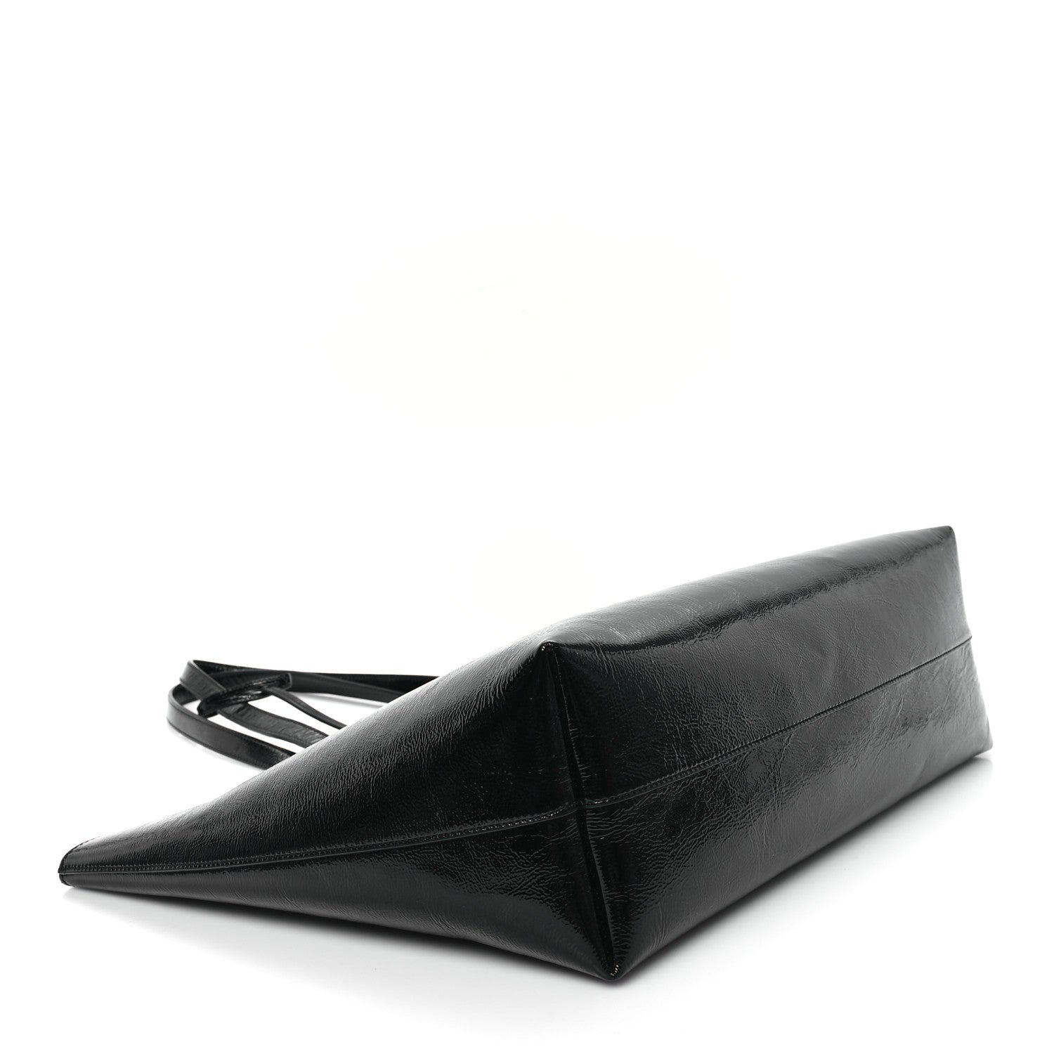 Saint Laurent Textured Patent Large Shopping Tote Black 5 of 11