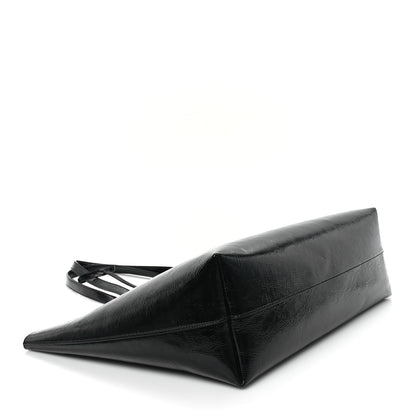 Saint Laurent Textured Patent Large Shopping Tote Black 5 of 11