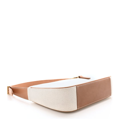 Saint Laurent Smooth Calfskin Canvas Le 5 A 7 Hobo Natural Beige Brick 4 of 10