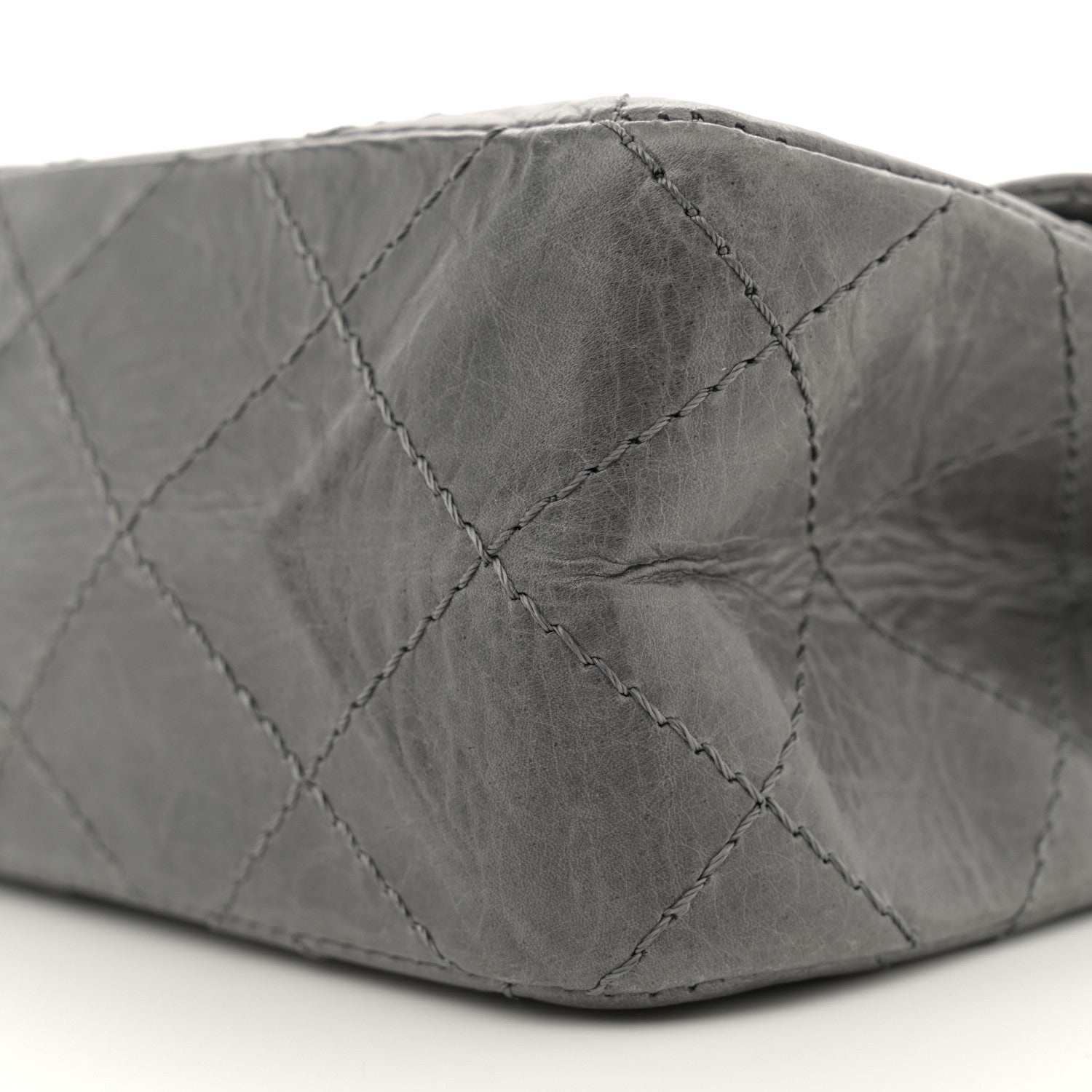 Chanel Aged Calfskin Quilted 50th Anniversary 2.55 Reissue 227 Flap Grey 10 of 17