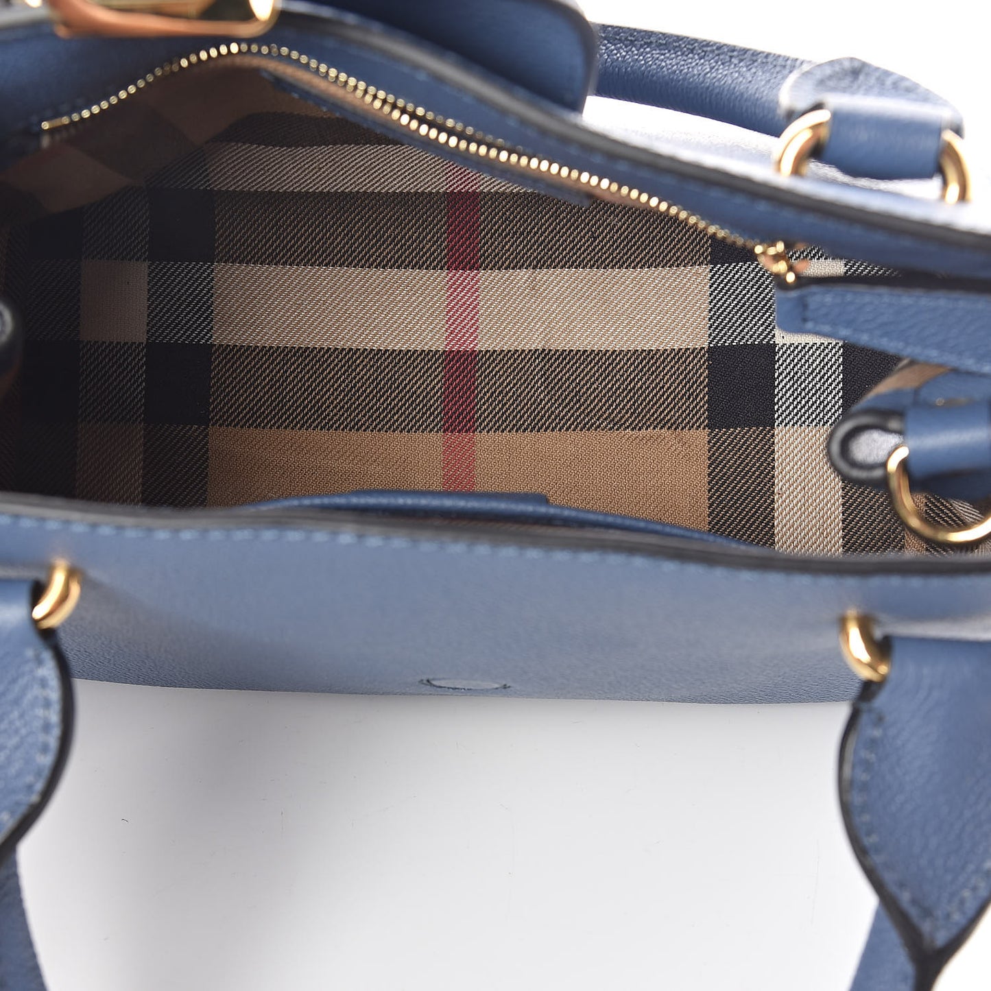 Soft Grain Calfskin Small Buckle Tote Steel Blue