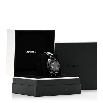 Chanel Stainless Steel Ceramic Diamond 38mm J12 Interstellar Automatic Watch Black 5 of 5