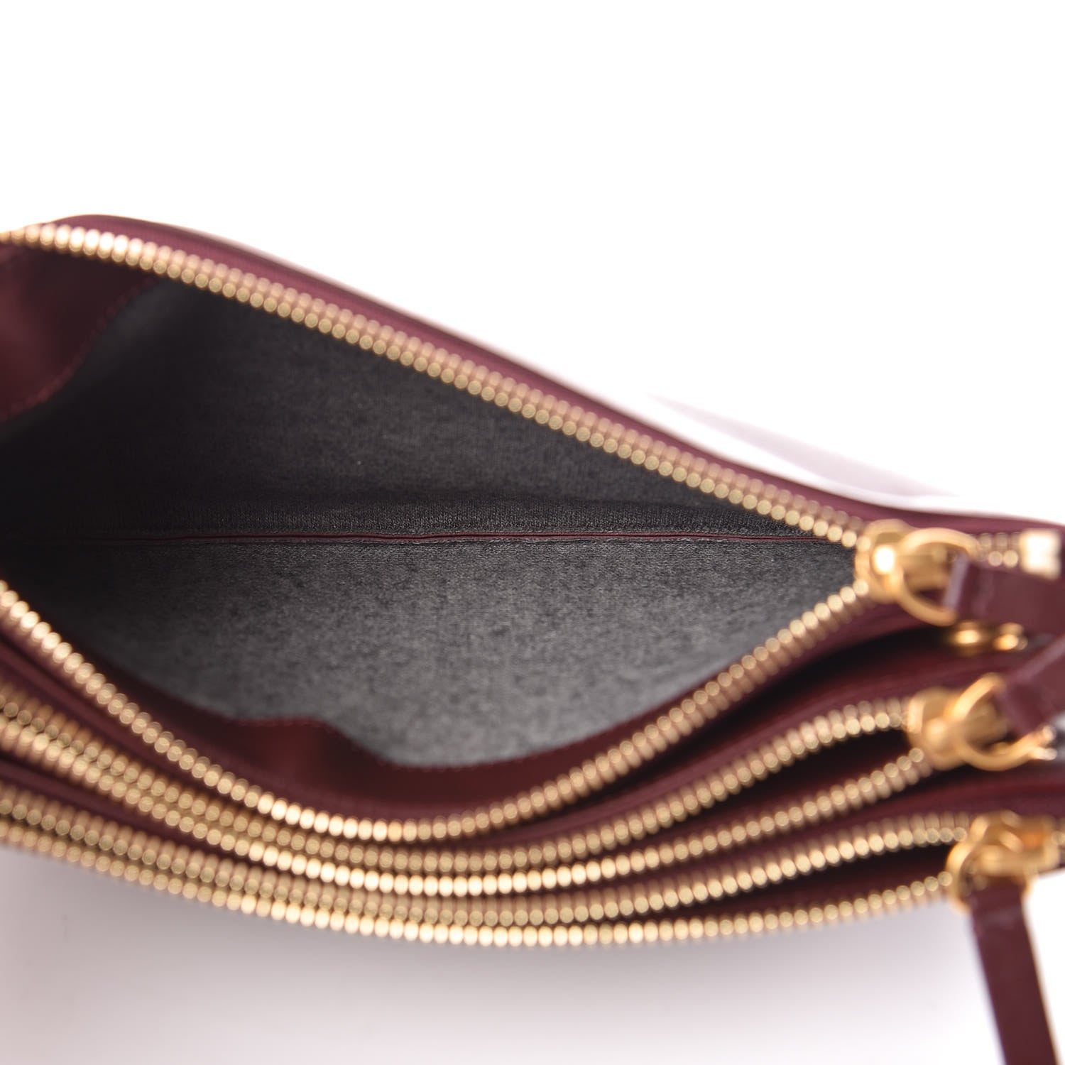 Celine Lambskin Small Trio Crossbody Bag Burgundy 5 of 13