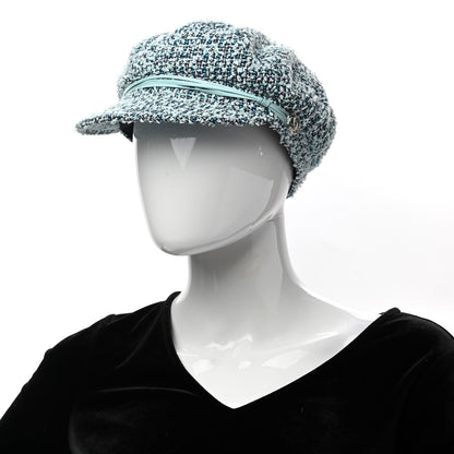 Chanel Metallic Tweed Lambskin CC Cap M Black Blue Multicolor 2 of 9