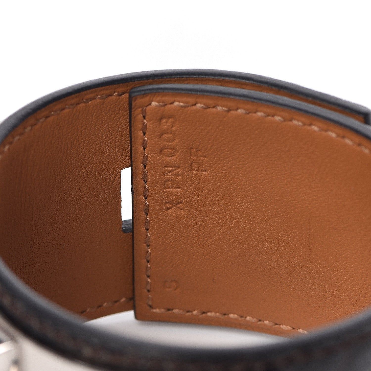 Hermes Shiny Alligator Collier de Chien CDC S Bracelet Havanne 5 of 6