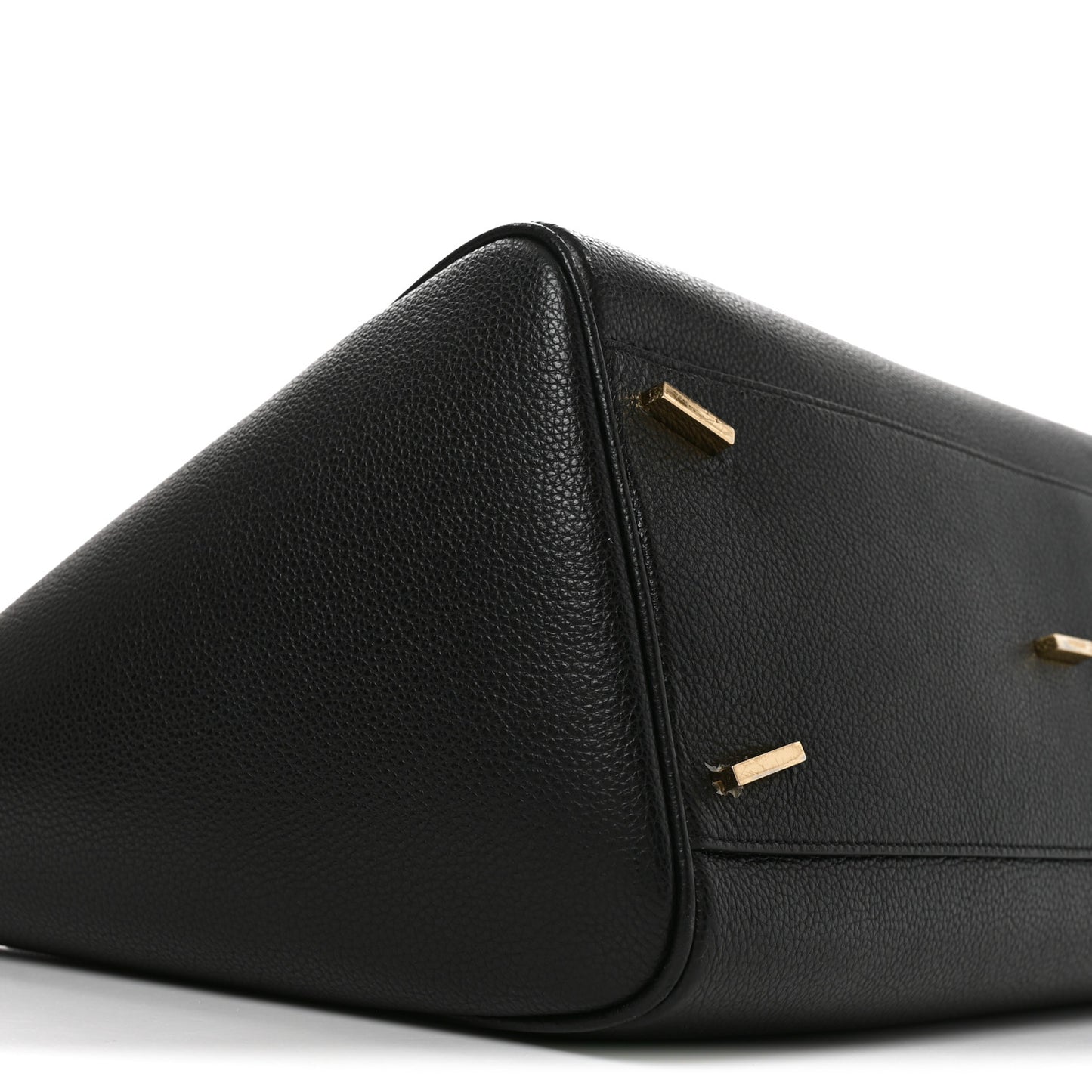 Hammered Calfskin Firenze East West Tote Bag Black
