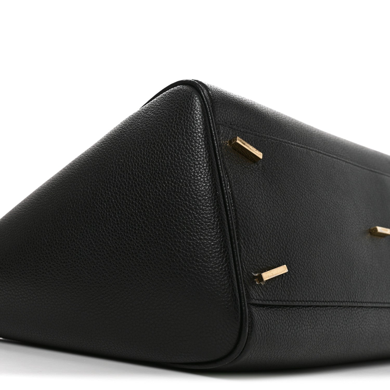 Salvatore Ferragamo Hammered Calfskin Firenze East West Tote Bag Black 9 of 10