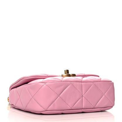 Chanel Lambskin Quilted Mini Lacquered Chain Flap Pink 4 of 11