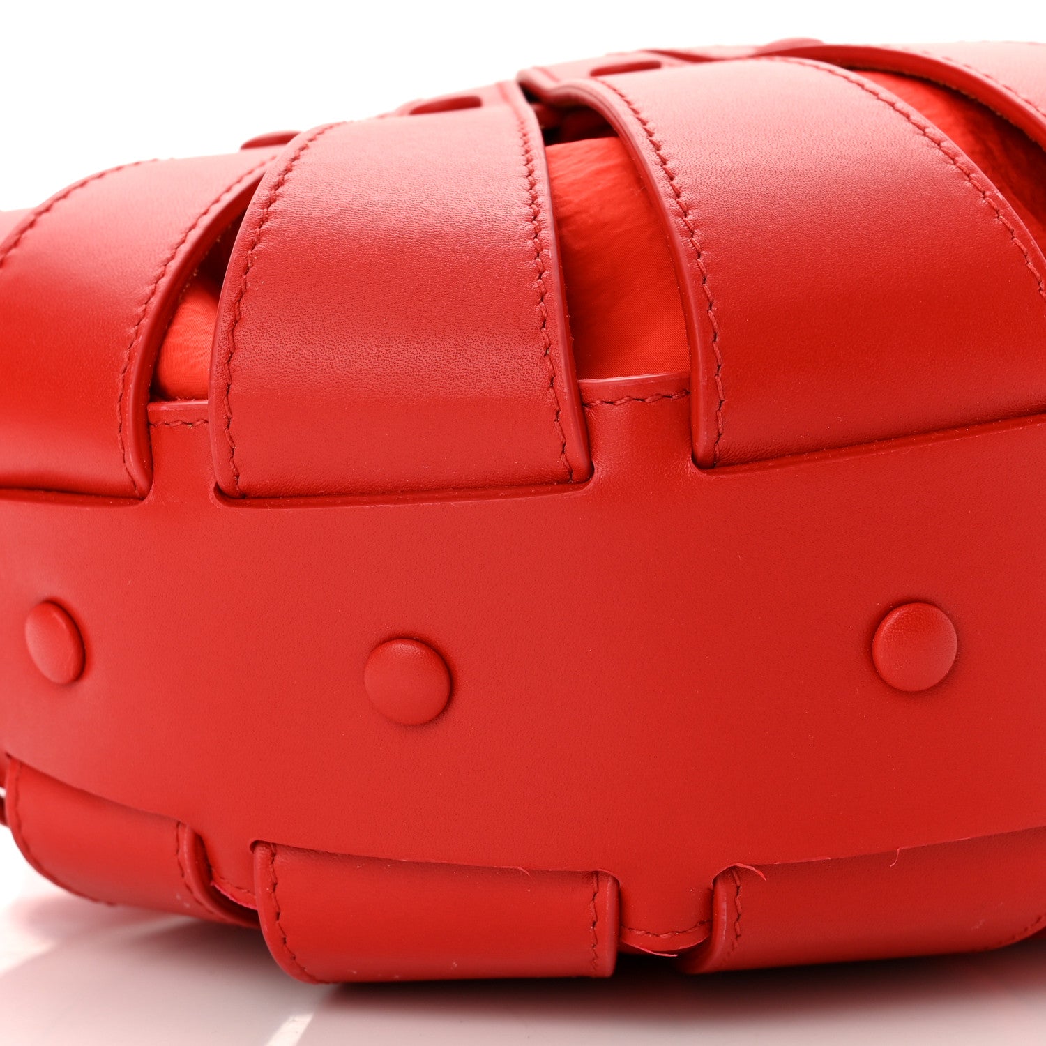 Bottega Veneta French Calfskin Small Shell Bag Chili Tomato 8 of 9