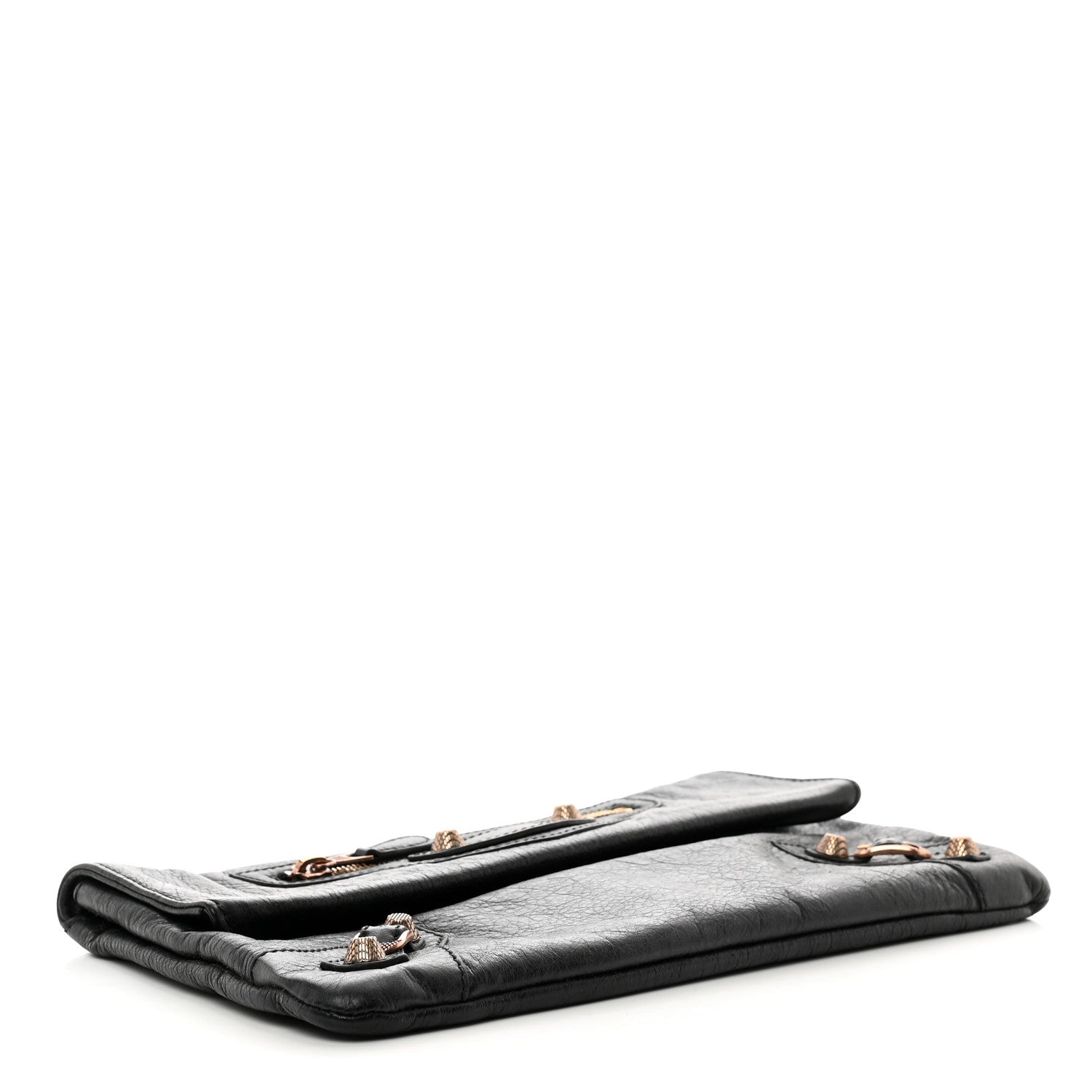 Balenciaga Agneau Giant 12 Rose Gold Hardware Envelope Clutch Black 4 of 8