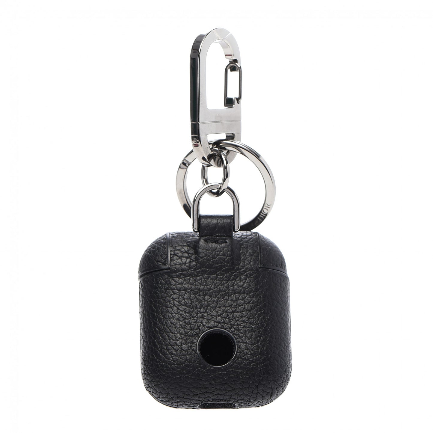 X SHAWN STUSSY Grained Calfskin Airpods Case Black