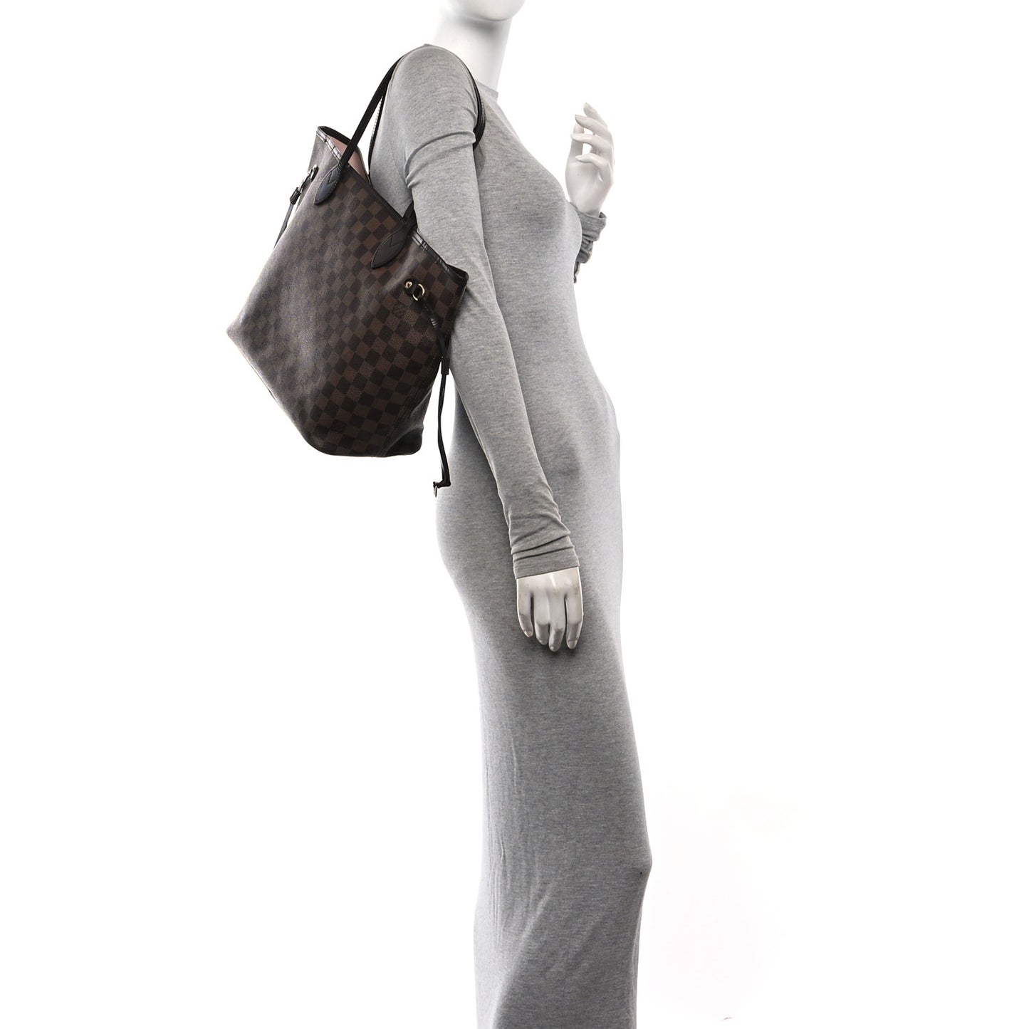 Damier Ebene Neo Neverfull MM Rose Ballerine