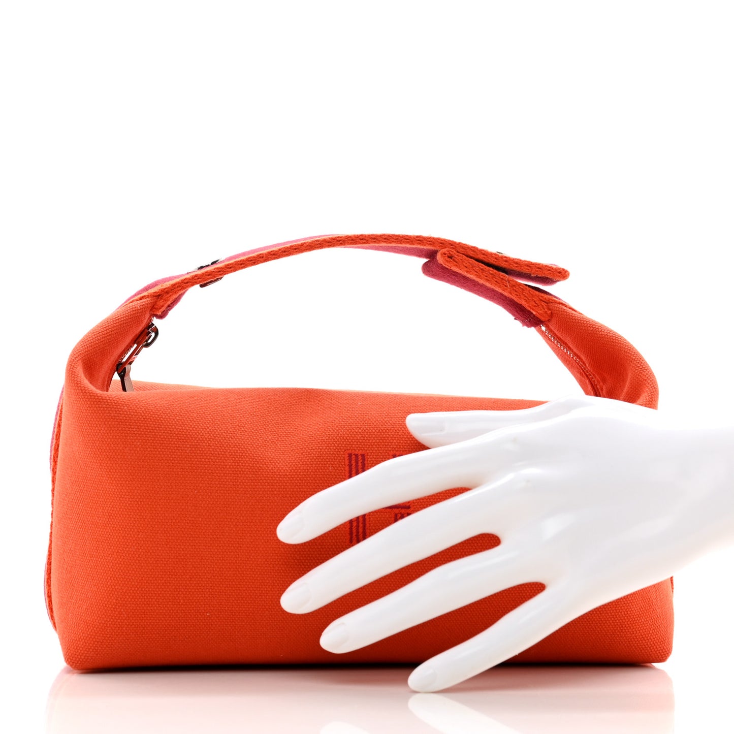 Canvas Small Bride-A-Brac Pouch Orange Burgundy