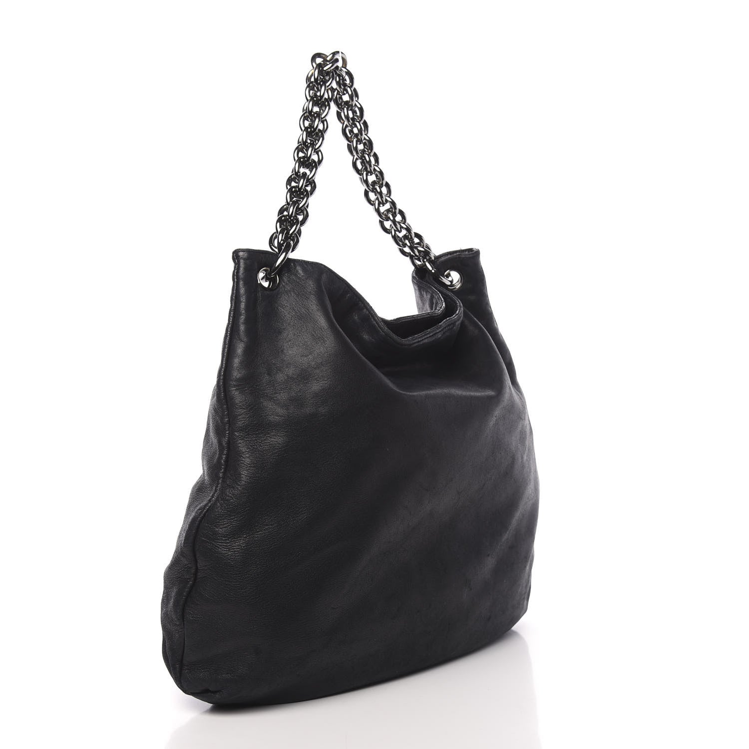 Chanel Lambskin Soft and Chain Large Hobo Black 3 of 11