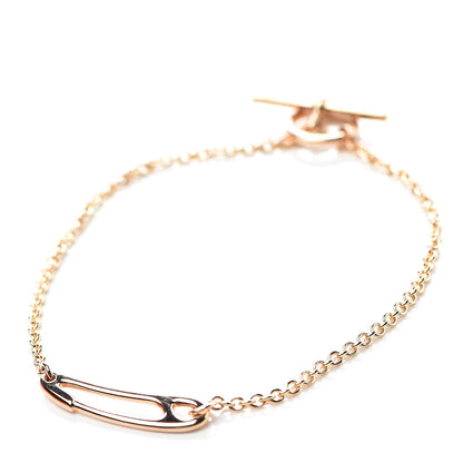Hermes 18K Rose Gold Mini Chaine d'Ancre Punk Bracelet SH 1 of 23