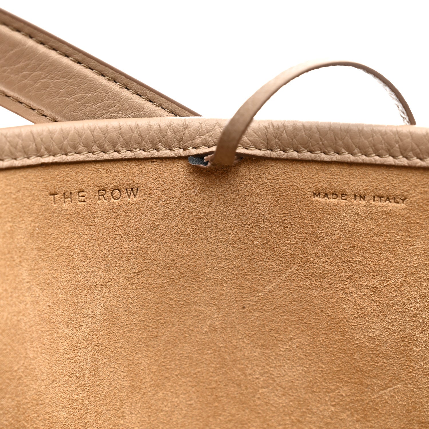 The Row Grained Calfskin Medium N/S Park Tote Dark Taupe 6 of 9