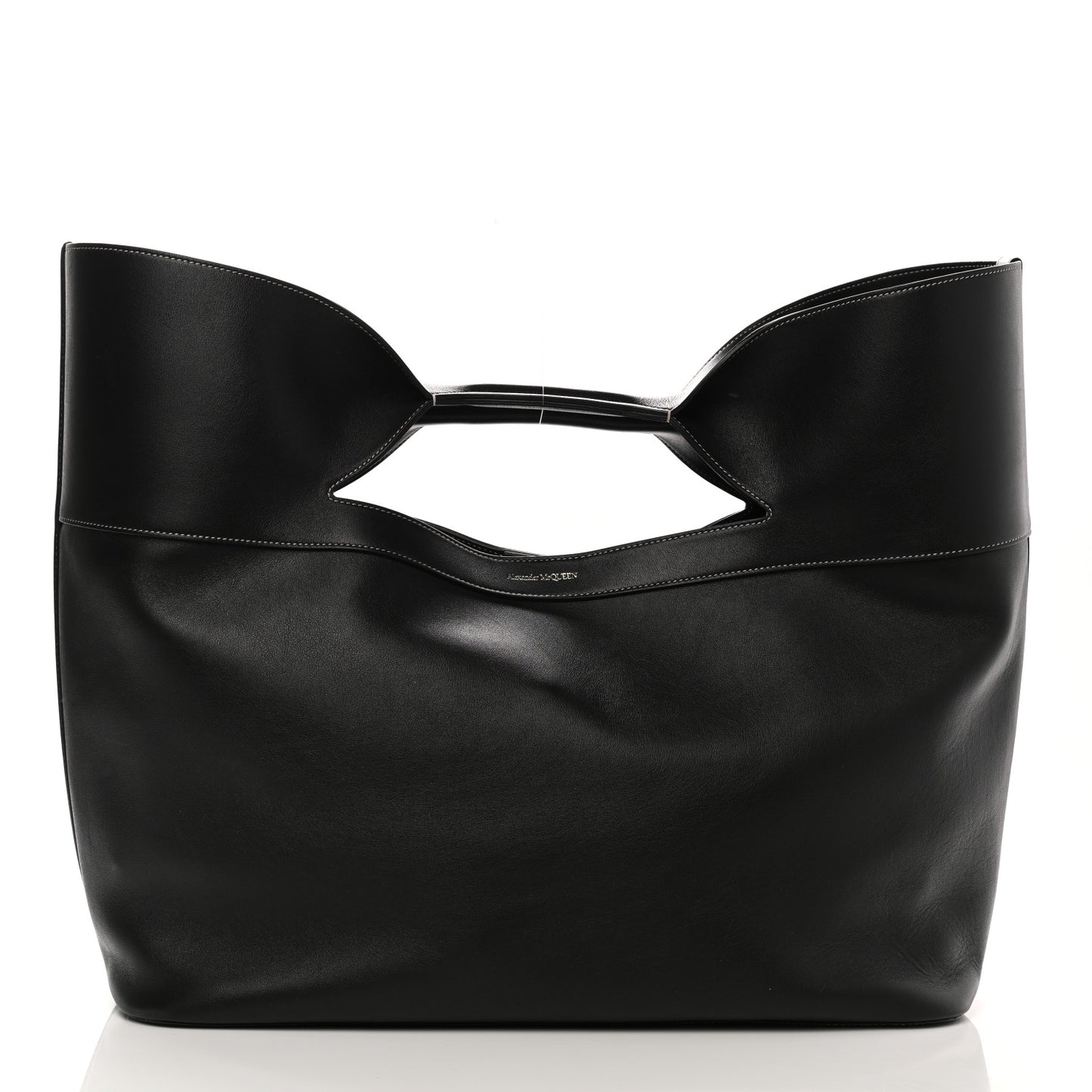 Calfskin Large The Bow Bag Black