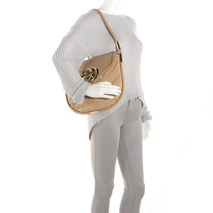 Gucci Guccissima Britt Tassel Shoulder Bag Beige 2 of 7