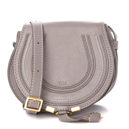 Chloe Calfskin Mini Marcie Round Crossbody Bag Cashmere Grey 1 of 11