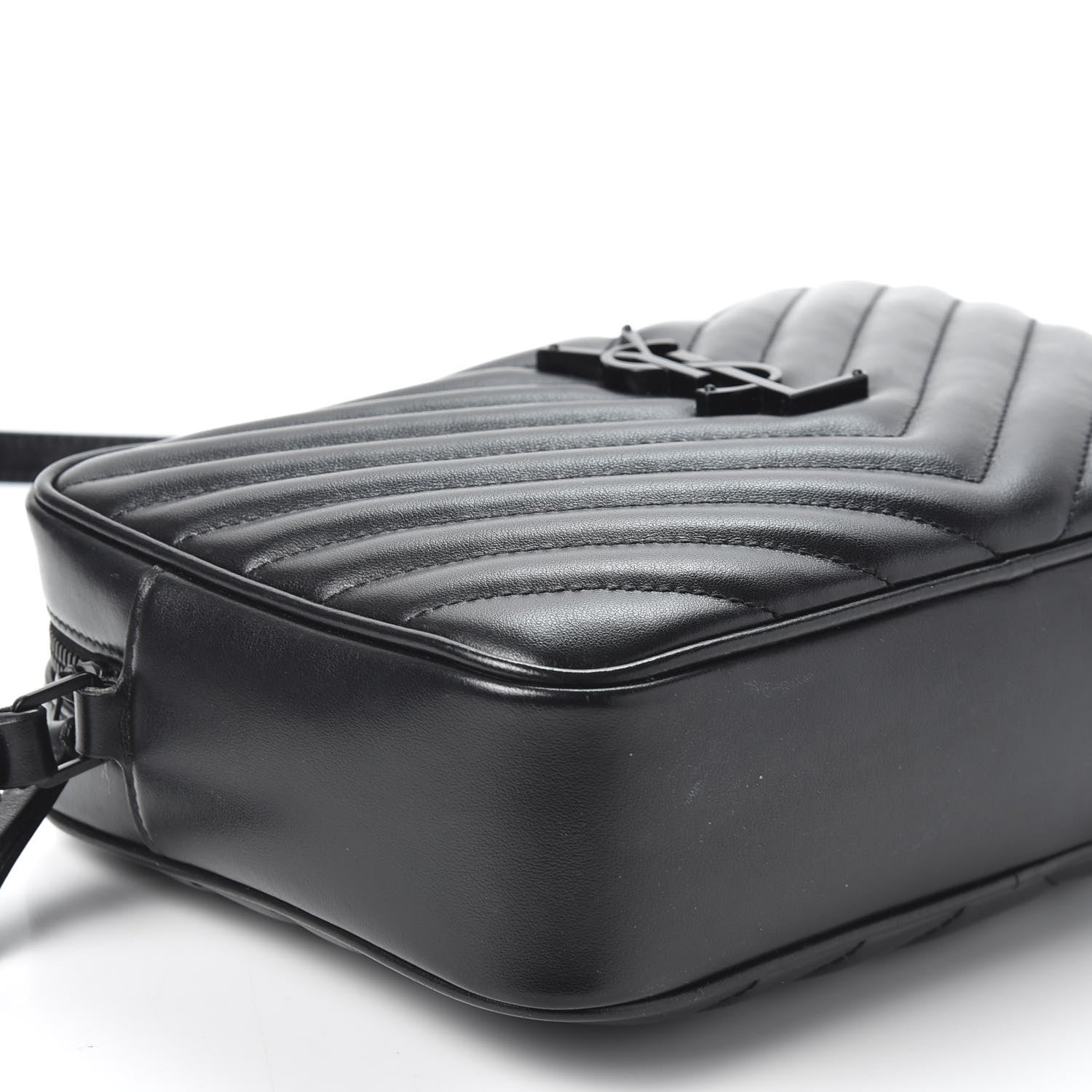 Saint Laurent Calfskin Matelasse Monogram Lou Camera Bag Black 5 of 9