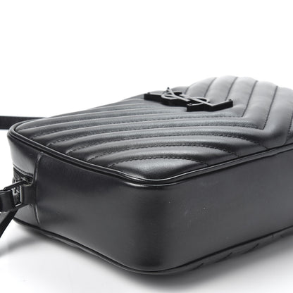 Saint Laurent Calfskin Matelasse Monogram Lou Camera Bag Black 5 of 9