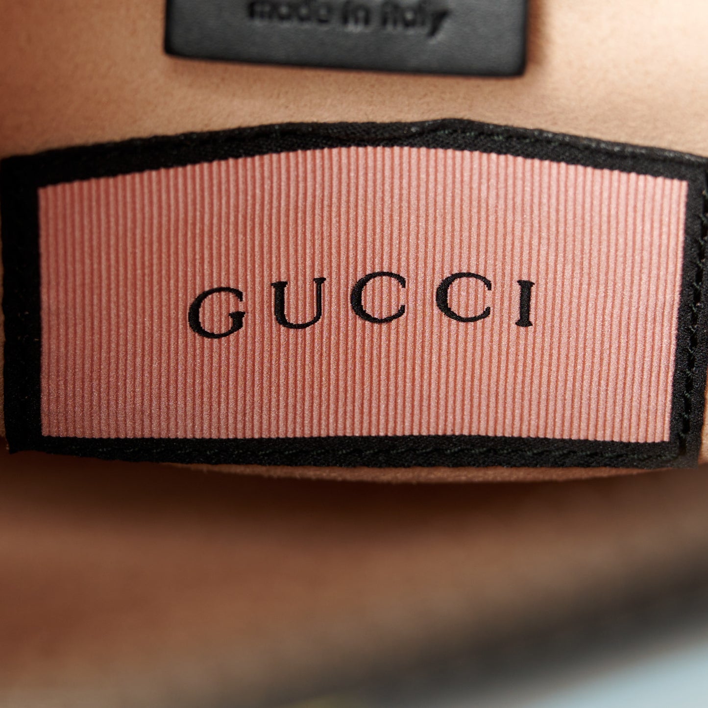 Calfskin GucciGhost Print GG Messenger Bag Black New Acquamarine