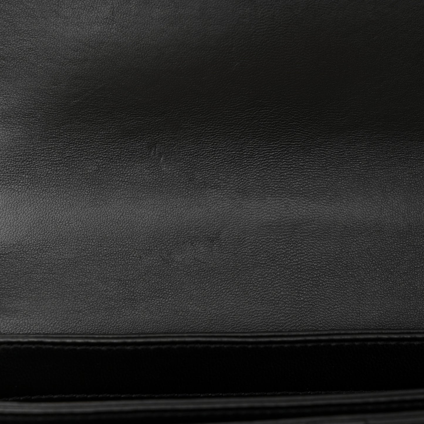 Lambskin Quilted CC Crystal Logo Chain Flap Black