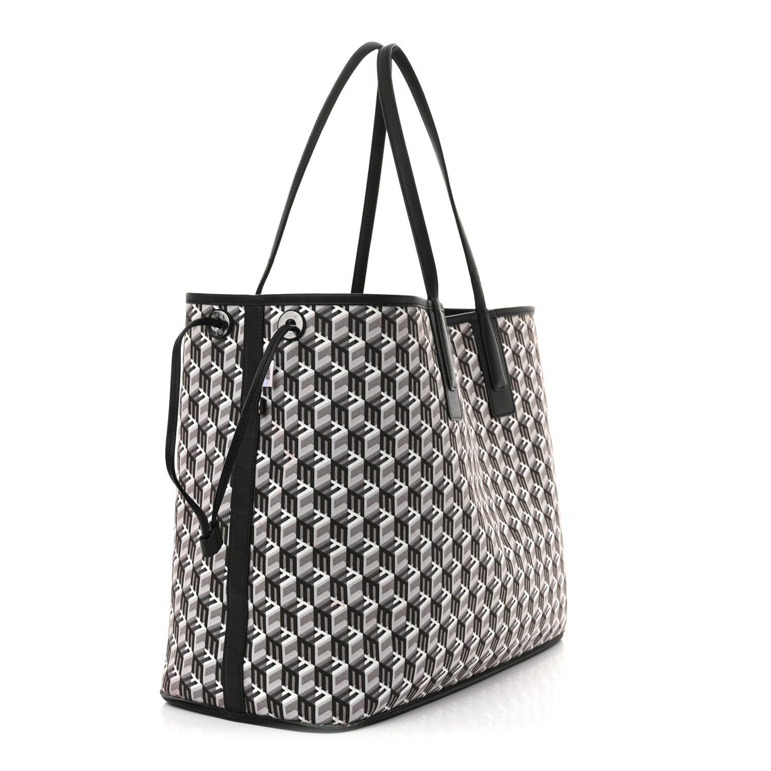 MCM Visetos Large Liz Reversible Shopper Tote Black 7 of 26